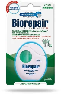 COSWELL Biorepair woskowana nić dentystyczna gładko przesuwająca się między zębami 50 m - Sprzęt i akcesoria stomatologiczne - miniaturka - grafika 2