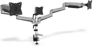 Uchwyty do monitorów - Digitus Ramię biurkowe potrójne z zaciskiem regulowane 3xLCD,27" DA-90363 - miniaturka - grafika 1