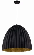 Lampy sufitowe - Sigma czarno-złota lampa wisząca TELMA 32027 sufitowa 70 cm z dużym czarnym kloszem nad stół 32027 - miniaturka - grafika 1
