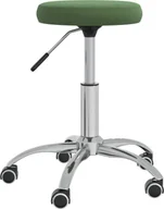 Krzesła - vidaXL Krzesło stołowe ciemnozielone obite aksamitem 3085730 - miniaturka - grafika 1