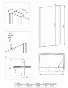 Deante Drzwi 80 cm Flex KTL012D KTL012D - Ścianki i drzwi prysznicowe - miniaturka - grafika 8