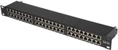 Akcesoria do szaf serwerowych - brak danych Patch panel STP 19" kat.5e 48 portów z podstawką czarn - miniaturka - grafika 1