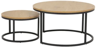 Actona Zestaw stolików Spiro dąb - Ławy i stoliki kawowe - miniaturka - grafika 2