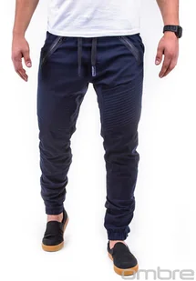 Ombre Clothing Spodnie P389 - GRANATOWE - Spodnie męskie - miniaturka - grafika 2
