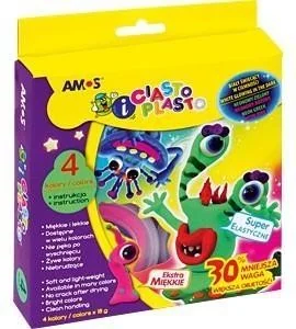 KW Trade Ciastolina 4 kolory Fluo, 1 szt. KW791 - Masy plastyczne - miniaturka - grafika 4