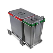 Kosze na śmieci - FENIKS Elle Tipi pf01 34 A1 z pedałem segregacja śmieci, wyciągany do Base PF01 34A1 - miniaturka - grafika 1