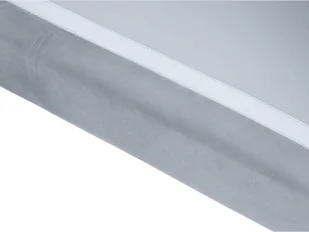 Beliani Narożnik welurowy lewostronny szary OSLO - Narożniki - miniaturka - grafika 6