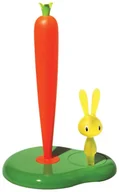 Pozostałe akcesoria kuchenne - Alessi Bunny & Carrot, Stojak na ręcznik marchewka i królik, pomarańczowo-zielono-żółty, 29,4 cm (ASG42 GR) - miniaturka - grafika 1