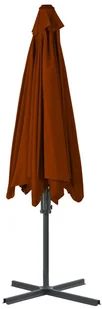 vidaXL Parasol ogrodowy na stalowym słupku, terakota, 300x230 cm vidaXL - Parasole ogrodowe - miniaturka - grafika 5