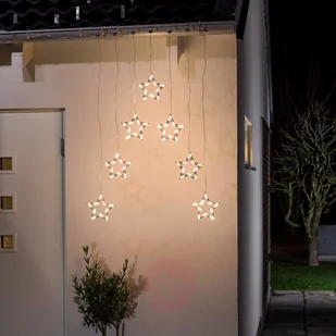 KonstSmide Kurtyny świetlne gwiazdy 4043-103 LED Zewnętrzne 24 V Ilość żarówek= 70 ciepły biały SxW) 72 cm x 118 cm - Oświetlenie świąteczne - miniaturka - grafika 2
