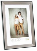 Ramki na zdjęcia - Deknudt Frames Ramka na zdjęcia z podstawką rozmiar (obraz): 20 cm wys. x 15 cm szer., kolor: srebrny/czarny S45FD2-15.0x20.0 - miniaturka - grafika 1