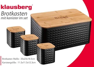 Klausberg Lumarko Chlebak z zestawem pojemników kb-7482 KB-7482 Kinghoff - Chlebaki - miniaturka - grafika 4
