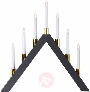 Best Season Ponadczasowy piękny świecznik LED Halla, szary - Świeczniki - miniaturka - grafika 2