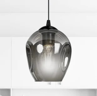 EULUNA Lampa wisząca Starla 1-punktowa, szkło grafitowe - Lampy sufitowe - miniaturka - grafika 3
