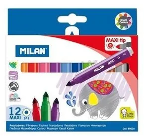 MILAN Flamastry Maxi 12 szt w kartonowym opakowaniu - Flamastry - miniaturka - grafika 5
