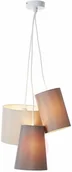 Lampy sufitowe - Brilliant 3-punkt. lampa wisząca Trial, klosze tekstylne - miniaturka - grafika 1