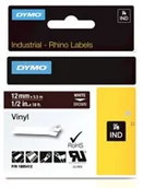 Taśmy do drukarek barwiące - Dymo Oryginał RHINO taśma winylowa 12 mm biała na brązowym 1805412 - miniaturka - grafika 1