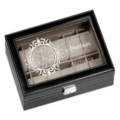 Pudełka i szkatułki - Murrano Szkatułka Kuferek na Zegarki GRAWER Czas SZKT-ZG-A-003 - miniaturka - grafika 1
