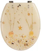 Deski sedesowe - Sitzplatz Dekoracyjna deska sedesowa z tworzywa sztucznego, metalowe zawiasy, wzór: plaża 40580 5 - miniaturka - grafika 1