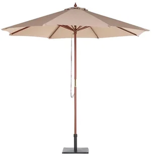 Beliani Zestaw ogrodowy drewniany stół z parasolem i 8 krzeseł z poduszkami sz - Meble ogrodowe - miniaturka - grafika 5