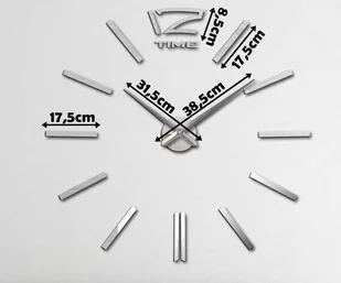 Lean Toys Duży nowoczesny zegar na ścianę, NO. 897 - Zegary - miniaturka - grafika 2