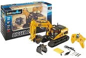Zabawki zdalnie sterowane - Revell 24924 RC koparka z pilotem zdalnego sterowania 6-CH 2,4 GHz, nadaje się do użytku na zewnątrz, łopata i chwytak do drzew z metalu, poręczny napęd łańcuchowy, wierny oryginał, sterowany pojedync - miniaturka - grafika 1
