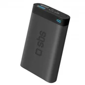 Powerbanki - SBS TEBB10000POCLCDK 10000mAh Czarny - miniaturka - grafika 1