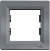Gniazdka elektryczne - Schneider Electric Ramka Asfora stal EPH5800162 - miniaturka - grafika 1