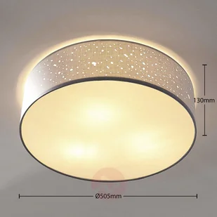 Lampenwelt com Lampa sufitowa Umma, bezpośrednio na sufit, szara - Lampy sufitowe - miniaturka - grafika 4