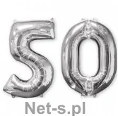 AMSCAN Balony foliowe srebrne - 50, 2 sztuki 3581901 - Kinder party - miniaturka - grafika 3