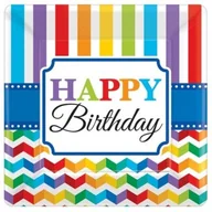 Wyposażenie pokoiku dziecięcego - AMSCAN Talerze Wspaniałe Urodziny 17.7 x 17.7 8 sztuk 541465 - miniaturka - grafika 1