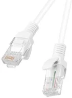Kable miedziane - LANBERG Patchcord U/UTP PCU5-10CC-0050-W RJ45 RJ45 0,50m UTP kat 5e kolor biały) - miniaturka - grafika 1
