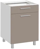 Szafki kuchenne - MEBLE OKMED Szafka kuchenna stojąca Salma 60 cm kolor kawa mrożona - miniaturka - grafika 1