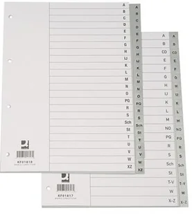 Q-Connect Przekładki A4 szare A-Z KF01817 - Przekładki do segregatorów - miniaturka - grafika 3