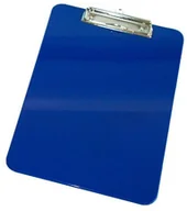 Deski do krojenia - Wedo Podkładka do pisania z klipem  57601 Deska z klipem, format A4, z tworzywa sztucznego, z zaokrąglonymi rogami, z niklowanym, metalowym klipem i uchem do zawieszania, niebieski 57603 - miniaturka - grafika 1