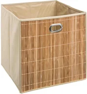 Pudła i pojemniki do przechowywania - 5five Simple Smart Praktyczny kosz bambusowy kolor brązowy 31 x 31 x 31 cm przechowywanie rzeczy 2 uchwyty do przenoszenia organizer B07GQLC7QY - miniaturka - grafika 1