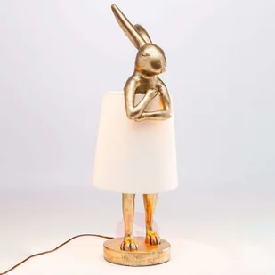 KARE Animal Rabbit lampa stołowa złota/biała - Lampy stojące - miniaturka - grafika 3