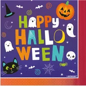 Halloween - Amscan Serwetki Happy Halloween dla dzieci - 33 cm - 16 szt. 9907444 - miniaturka - grafika 1