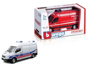 Bburago Mercedes Benz Sprinter Policja 1:50 - Zabawki zdalnie sterowane - miniaturka - grafika 2