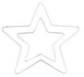 Pielęgnacja łap i pazurów - Glorex GmbH glorex gwiazda metalowa 15 cm, biały, 15 x 15 x 0.5 cm 6 1294 410 - miniaturka - grafika 1