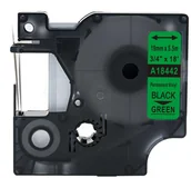 Dodatki do drukarek i skanerów - DYMO strefadrukarek.pl Taśma 18442 winylowa 19mm x 5.5m zielona czarny nadruk - zamiennik | OSZCZĘDZAJ DO 80% - ZADZWOŃ! 730811399 PROMOCJA! RH-18442 - miniaturka - grafika 1