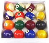Stoły bilardowe i akcesoria - Billiard Pro Billard Pro zestaw piłek basenowych unisex 5,1 cm (kropki i paski, sortowane PB2 - miniaturka - grafika 1