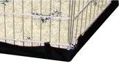 Kuwety dla kotów - Kerbl podnośnik, ocynkowany, 6 kratek 56,5 x 56,5 cm, z drzwiami i siatką 82707 - miniaturka - grafika 1