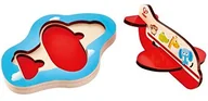 Układanki dla dzieci - Hape International e1611 3d samolotu-puzzle - miniaturka - grafika 1