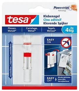 tesa uchwyt klejony do metalu i kafelek, z regulacją wysokości - Gwoździe tesa uchwyt klejony do metalu i kafelek, z regulacją wysokości - Gwoździe - miniaturka - grafika 1