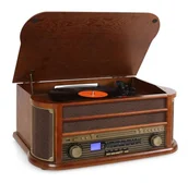 Gramofony - Auna Belle Epoque 1908 Vintage Stereo Vinyl CD MP3 USB (RM1-BELLE EPOQUE1908) - miniaturka - grafika 1