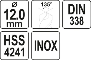 Yato WIERTŁO DO METALU HSS PREMIUM 12MM DO WIERCENIA W STALI INOX YT-44235 - Wiertła - miniaturka - grafika 4