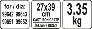 Lund PŁYTA ŻELIWNA DO GRILLA GAZOWEGO LUND 99642 99643 99651 99652 99653 - Akcesoria do grilla - miniaturka - grafika 3