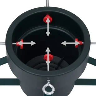 vidaXL Stojak pod choinkę, czarny, 46x46x19 cm vidaXL - Stojaki choinkowe - miniaturka - grafika 6