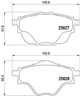 Brembo P 61 124 okładziny hamulcowe P 61 124 - Akcesoria do elektronarzędzi - miniaturka - grafika 2
